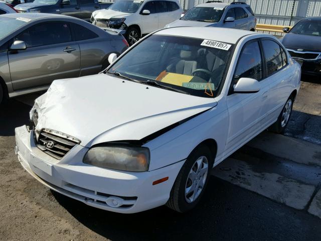 KMHDN46D86U360635 - 2006 HYUNDAI ELANTRA GL WHITE photo 2