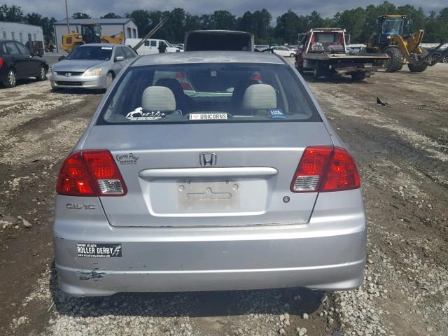 2HGES16304H581025 - 2004 HONDA CIVIC DX V SILVER photo 9