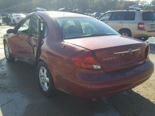 1FAFP53U43A243901 - 2003 FORD TAURUS SE MAROON photo 3