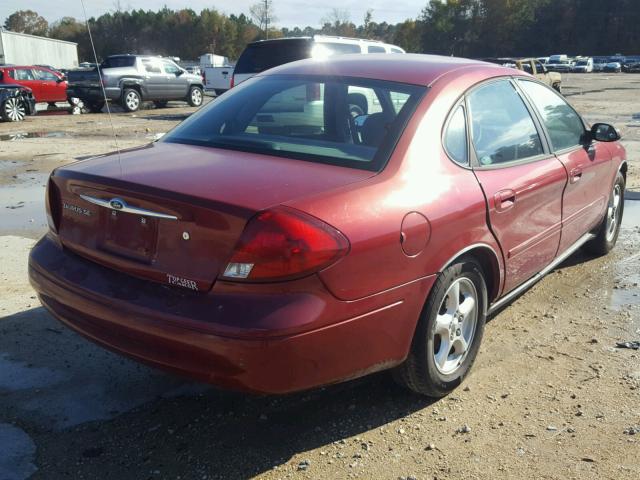 1FAFP53U43A243901 - 2003 FORD TAURUS SE MAROON photo 4