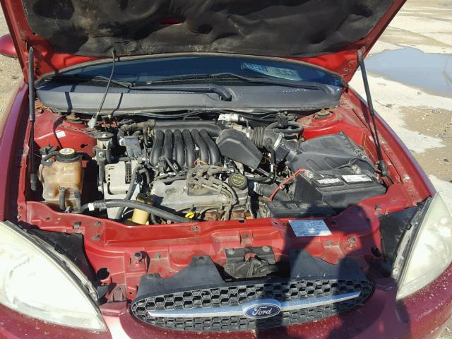 1FAFP53U43A243901 - 2003 FORD TAURUS SE MAROON photo 7