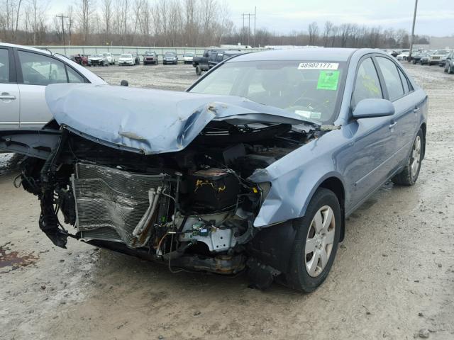 5NPET46C49H550856 - 2009 HYUNDAI SONATA GLS BLUE photo 2