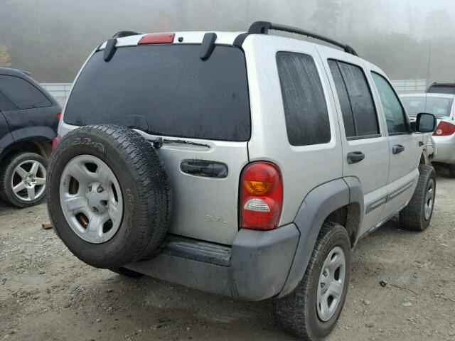 1J4GL48K64W100524 - 2004 JEEP LIBERTY SP SILVER photo 4