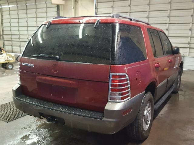 4M2ZU66K03UJ05474 - 2003 MERCURY MOUNTAINEE RED photo 4