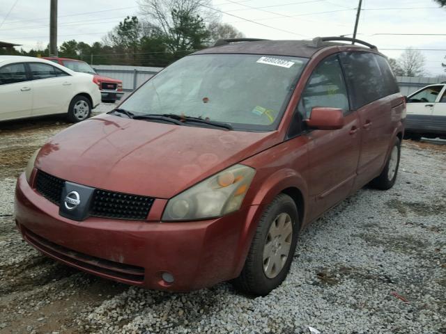 5N1BV28UX5N133755 - 2005 NISSAN QUEST S RED photo 2