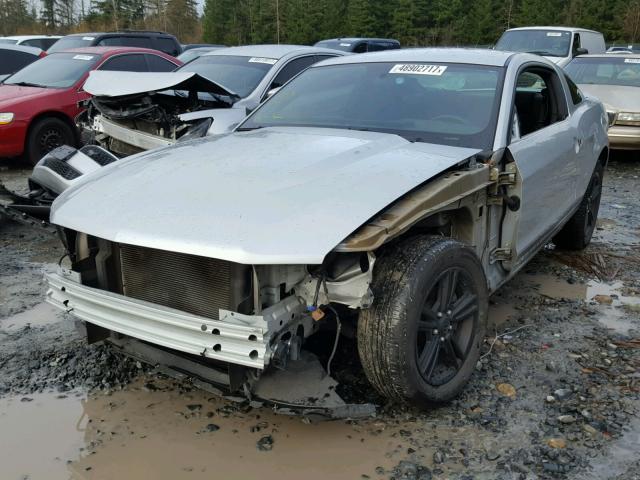 1ZVBP8AN1A5172956 - 2010 FORD MUSTANG SILVER photo 2