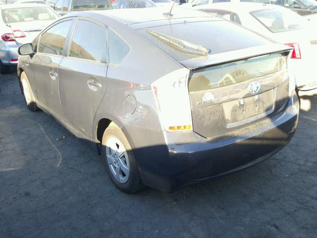 JTDKN3DU1A0130119 - 2010 TOYOTA PRIUS GRAY photo 3