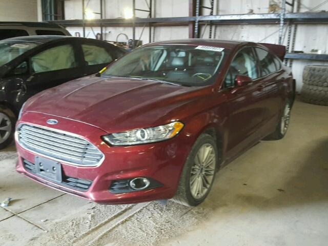 3FA6P0H91ER102414 - 2014 FORD FUSION SE RED photo 2