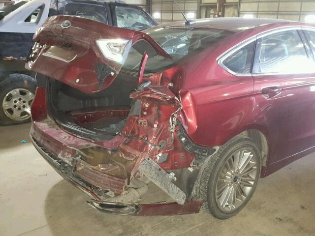 3FA6P0H91ER102414 - 2014 FORD FUSION SE RED photo 9