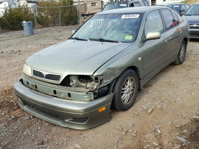 JNKCP11A81T405429 - 2001 INFINITI G20 GREEN photo 2