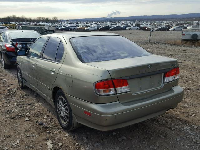 JNKCP11A81T405429 - 2001 INFINITI G20 GREEN photo 3