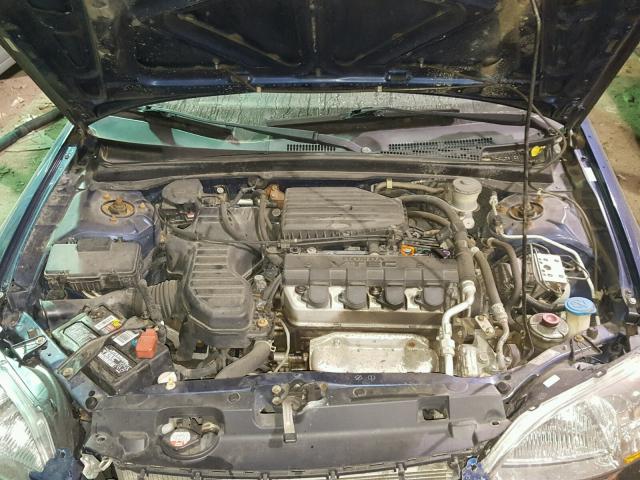 1HGES26731L064485 - 2001 HONDA CIVIC EX BLUE photo 7