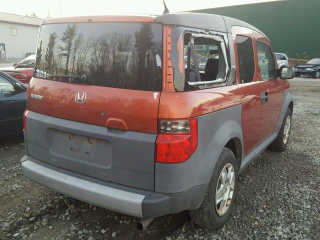 5J6YH28355L027815 - 2005 HONDA ELEMENT LX ORANGE photo 4