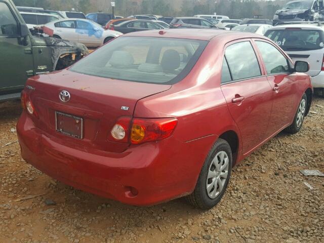 2T1BU40E79C145636 - 2009 TOYOTA COROLLA BA RED photo 4