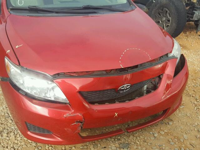 2T1BU40E79C145636 - 2009 TOYOTA COROLLA BA RED photo 9