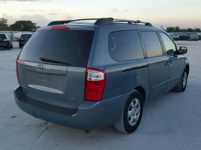 KNDMB233X76178499 - 2007 KIA SEDONA EX BLUE photo 4