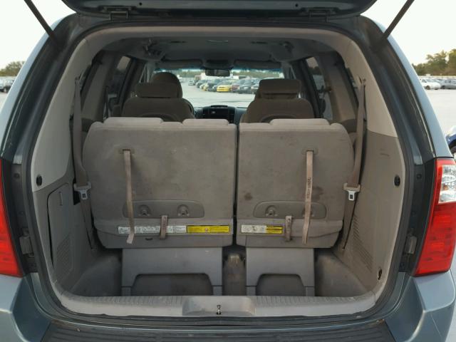 KNDMB233X76178499 - 2007 KIA SEDONA EX BLUE photo 9