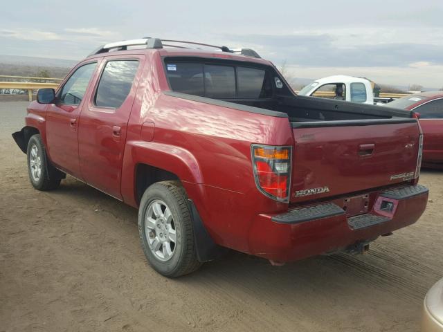 2HJYK16506H543953 - 2006 HONDA RIDGELINE RED photo 3