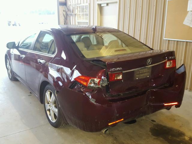 JH4CU2F6XCC008732 - 2012 ACURA TSX TECH BURGUNDY photo 3