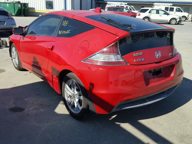 JHMZF1D68BS010260 - 2011 HONDA CR-Z EX RED photo 3