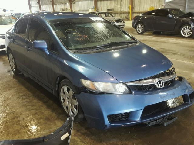 19XFA16569E009631 - 2009 HONDA CIVIC LX BLUE photo 1