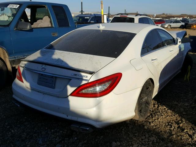 WDDLJ7EB2CA052974 - 2012 MERCEDES-BENZ CLS 63 AMG WHITE photo 4