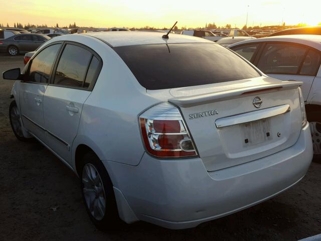 3N1AB6AP1CL774765 - 2012 NISSAN SENTRA 2.0 WHITE photo 3