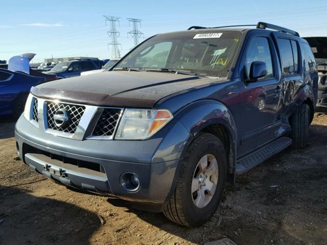 5N1AR18W47C607211 - 2007 NISSAN PATHFINDER BLUE photo 2