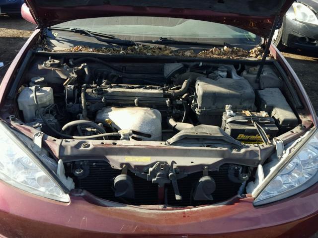 4T1BE30K25U072133 - 2005 TOYOTA CAMRY LE მუქწითელი ფოტო 7