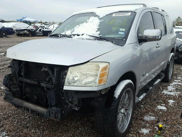 5N1AA08B65N711764 - 2005 NISSAN ARMADA SE SILVER photo 2