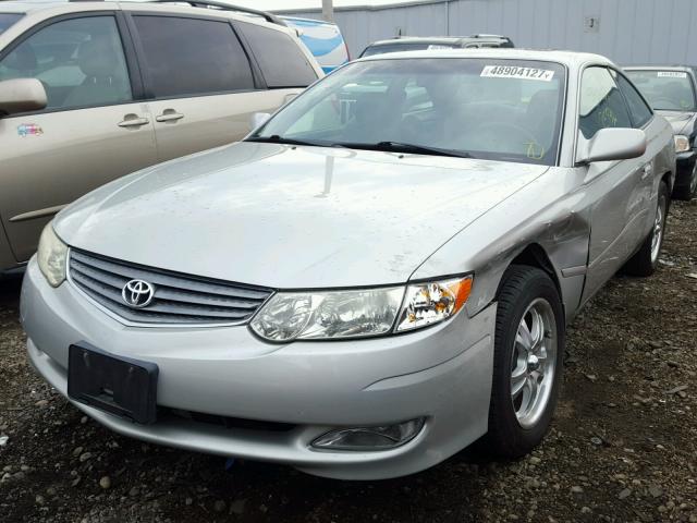 2T1CF28P03C606594 - 2003 TOYOTA CAMRY SOLA SILVER photo 2