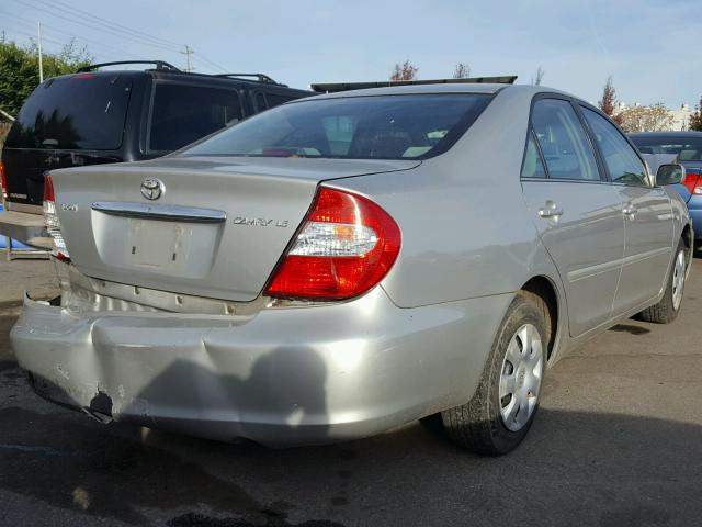 4T1BE32K44U865736 - 2004 TOYOTA CAMRY LE SILVER photo 4