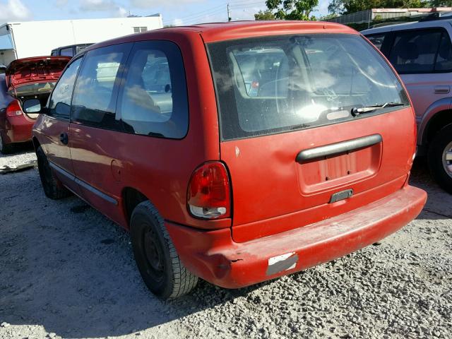 2P4FP25B3XR298549 - 1999 PLYMOUTH VOYAGER RED photo 3