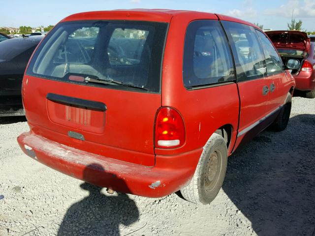 2P4FP25B3XR298549 - 1999 PLYMOUTH VOYAGER RED photo 4