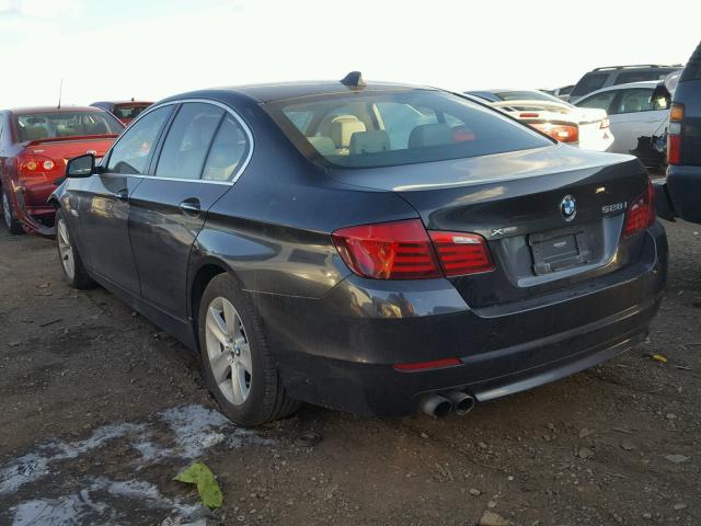 WBAXH5C56DD108968 - 2013 BMW 528 XI BLACK photo 3