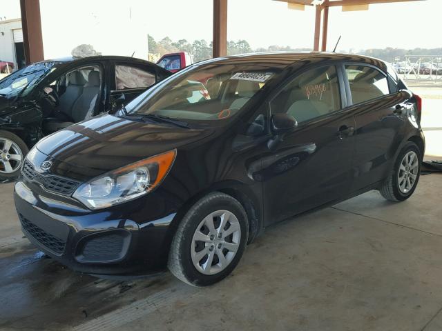 KNADM5A31C6021580 - 2012 KIA RIO LX BLACK photo 2