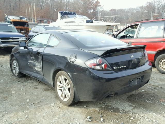 KMHHM66D08U283987 - 2008 HYUNDAI TIBURON GS BLACK photo 3