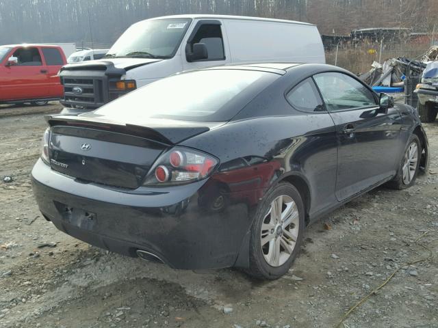 KMHHM66D08U283987 - 2008 HYUNDAI TIBURON GS BLACK photo 4