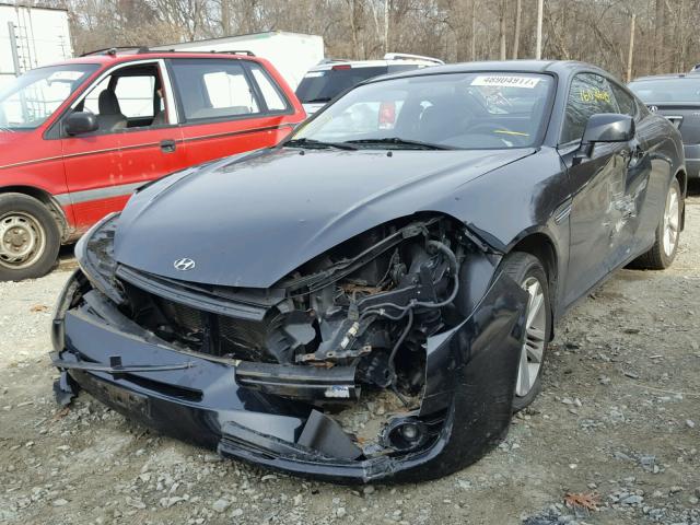 KMHHM66D08U283987 - 2008 HYUNDAI TIBURON GS BLACK photo 9