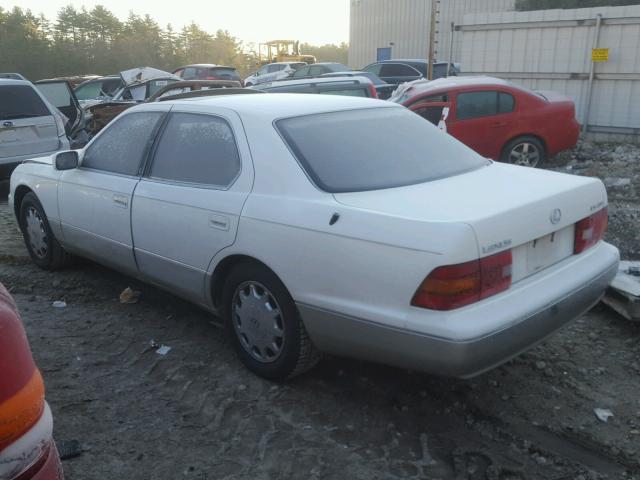 JT8UF22E6S0010165 - 1995 LEXUS LS 400 WHITE photo 3