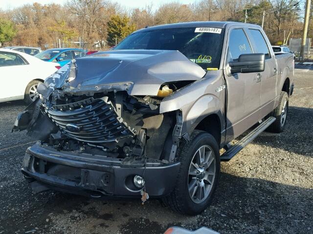 1FTFW1EF9EKE75962 - 2014 FORD F150 SUPER GRAY photo 2