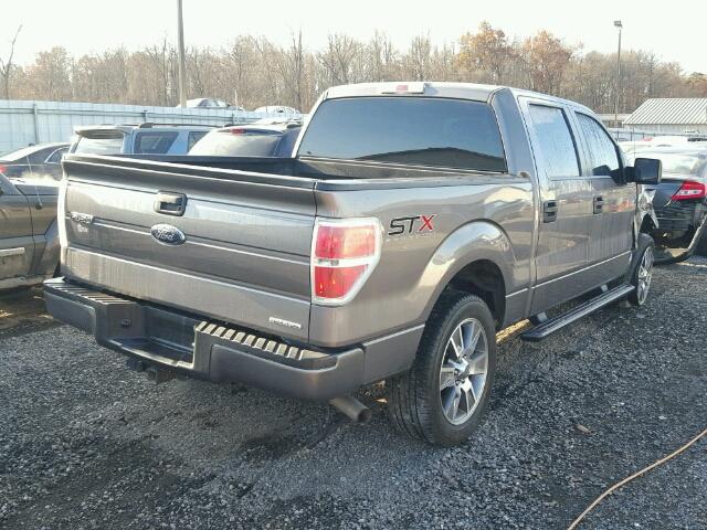 1FTFW1EF9EKE75962 - 2014 FORD F150 SUPER GRAY photo 4