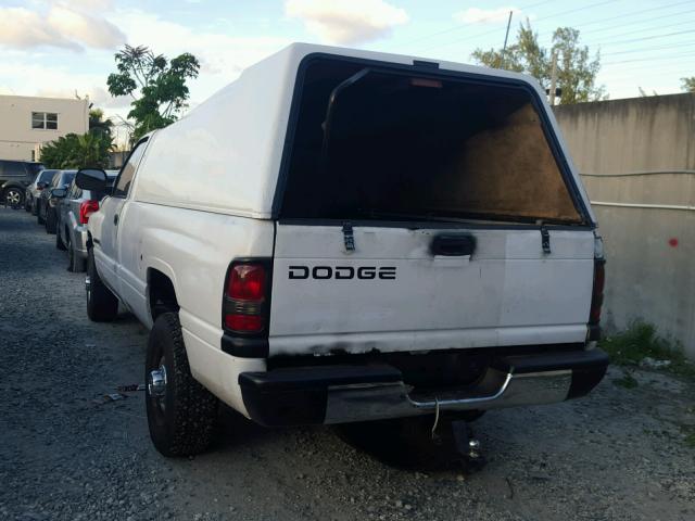 3B7KC26ZX1M565629 - 2001 DODGE RAM 2500 WHITE photo 3