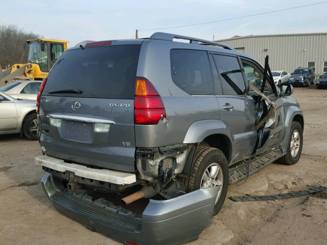 JTJBT20X730014519 - 2003 LEXUS GX 470 GRAY photo 4