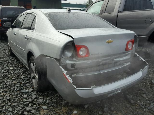 1G1ZC5EU0CF133634 - 2012 CHEVROLET MALIBU 1LT SILVER photo 3