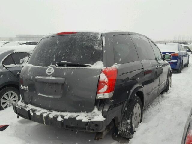 5N1BV28U66N126349 - 2006 NISSAN QUEST S GRAY photo 4