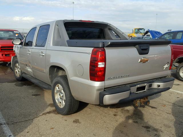 3GNFK12317G123238 - 2007 CHEVROLET AVALANCHE SILVER photo 3