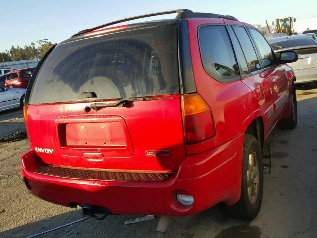 1GKDT13S622338123 - 2002 GMC ENVOY RED photo 4