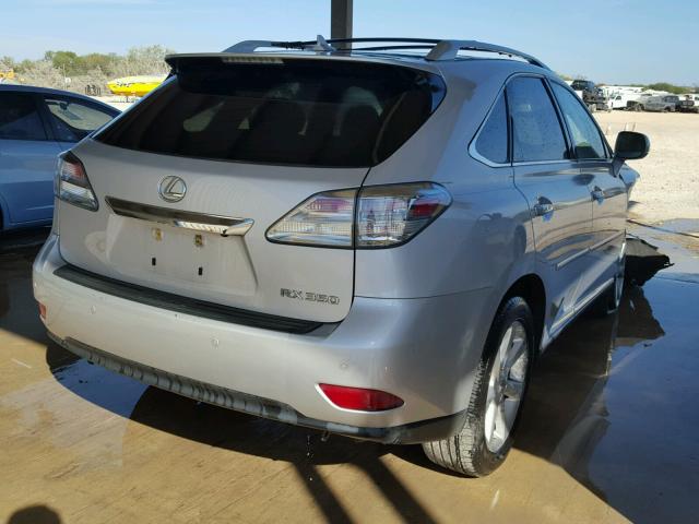 2T2ZK1BA6BC054405 - 2011 LEXUS RX 350 SILVER photo 4