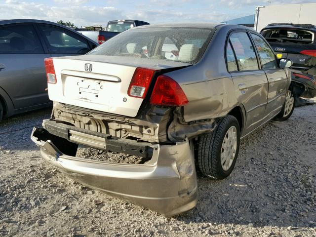 2HGES16534H512217 - 2004 HONDA CIVIC LX BEIGE photo 4